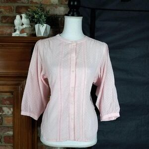 Court & Rowe Pale Pink Clip Dot Blouse
